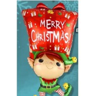 Elf Merry Christmas Present Supershape Balloon 